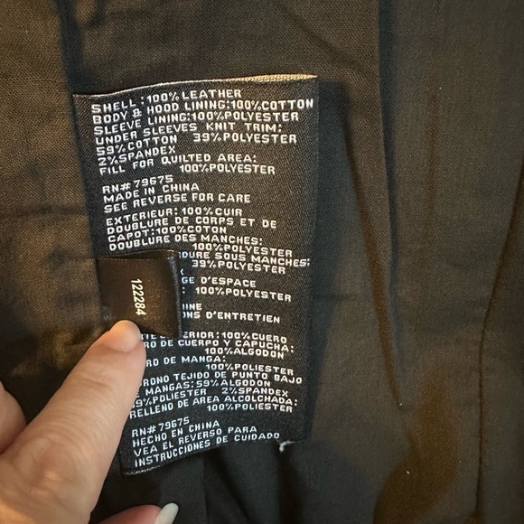 Michael Kors Black Leather Jacket with Quilted Design - Picture 5 of 6